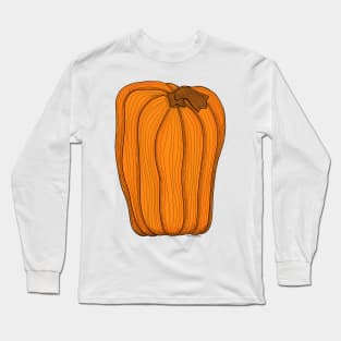 Inktober Orange Pumpkin Long Sleeve T-Shirt
